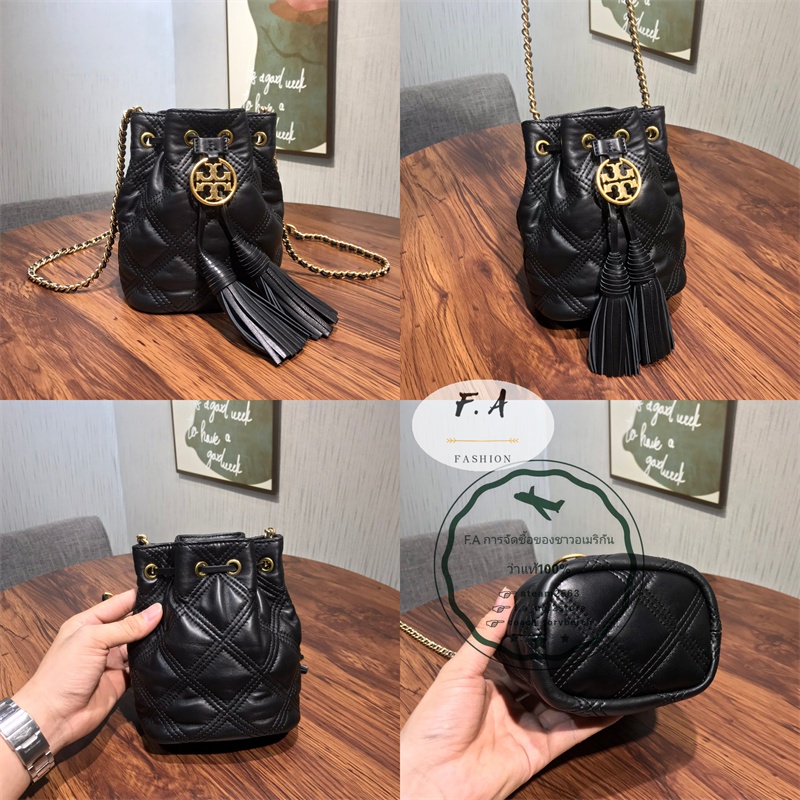  ว่าแท้100 TORY BURCH CHELSEA QUILTED DRAWSTRING BAG  กระเป๋าหนังแกะมินิสุภาพสตรี กระเป๋าสะพายข้าง 310  - ThaiPick