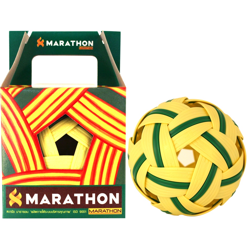 MARATHON ตะกร้อรุ่นฝึกพื้นฐาน รุ่น MT101 เซปักเด็กเล็ก เด็กประถม น้ำหนัก 160 กรัม Sepak Takraw Child