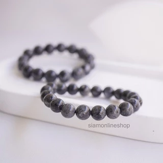Natural st one หินสีลาบราโดไรท์ เลือกขนาดเม็ดหินได้ (4-10 มม.) สร้อยข้อมือหินแท้ by siamonlineshop