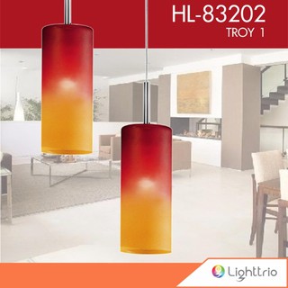 Lighttrio โคมไฟแขวนเพดาน Hanging Lamp โคมไฟระย้า ไฟติดเพดาน โคมไฟแก้วขั้วE27 รุ่น HL-83202-TROY1 - สีรุ้ง (ไม่รวมหลอดไฟ)