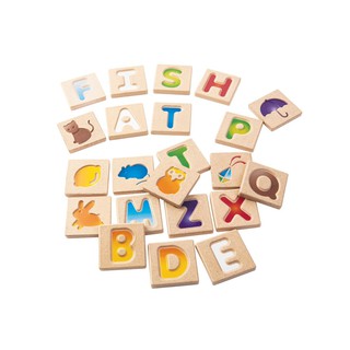 PlanToys ของเล่นไม้ แปลนทอยส์ ตัวอักษรภาษาอังกฤษ ALPHABET A-Z (2y+)