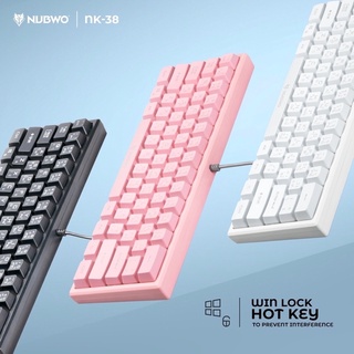 NUBWO NK-38 Wizardy Rubber Dome Switch Gaming Keyboard 60% คีย์บอร์ดเกมมิ่ง