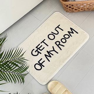 พร้อมส่ง🍑 พรม GET OUT OF MY ROOM พรมแต่งห้อง พรมปูพื้น พรมห้องน้ำ พรมน่ารัก พรมเช็ดเท้า พรมกันลื่น minimal มินิมอล