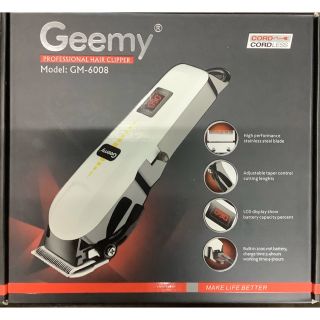 📣SALE ！Geemy ปัตตาเลี่ยนคนไร้สาย GM-6008 ปัตตาเลี่ยนไร้สาย ใบมีดไททาเนี่ยม เดินเงียบ ปัตตาเลี่ยนเด็ก ปัตตาเลี่ยนไฟฟ้า