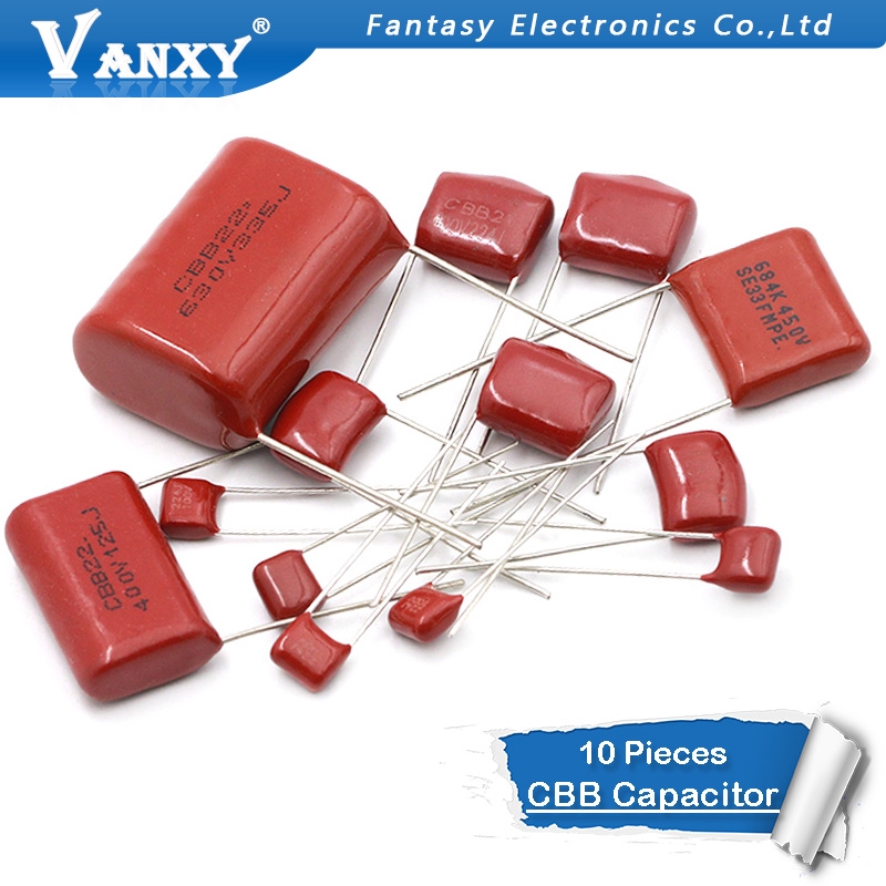 10PCS 100V471J 2000V104J 250V225J 250V475J 400V104J 400V684J 450V225J 450V105J 630V223J CBB ตัวเก็บป