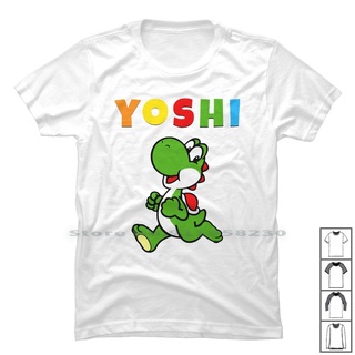 [100% Cotton] เสื้อยืดลําลอง ผ้าฝ้าย แขนสั้น คอกลม พิมพ์ลายการ์ตูนอนิเมะ Berstore Running Yoshi Running Ny Me Hi แฟชั่นย