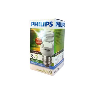 หลอดประหยัด TORNADO 8W/COOL DAYLIGHT E27 PHILIPS | PHILIPS | TORNADO 8W/DL E27 หลอดประหยัดไฟ หลอดไฟ โคมไฟส่องสว่างและพัด