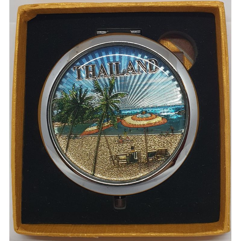 กระจกกลมแต่งหน้า ตลับแป้ง ตลับกระจก ของฝาก ของชำร่วย - รูปที่ 6