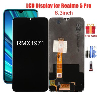 หน้าจอสัมผัส LCD แบบเปลี่ยน สําหรับ Realme 5 Pro RMX1971 Realme5 Pro 6.3 นิ้ว