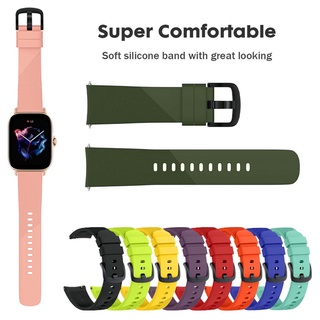 สายรัดซิลิโคนสำหรับ Huami Amazfit GTS4 GTS3 GTS 2e GTS2 mini 20mm