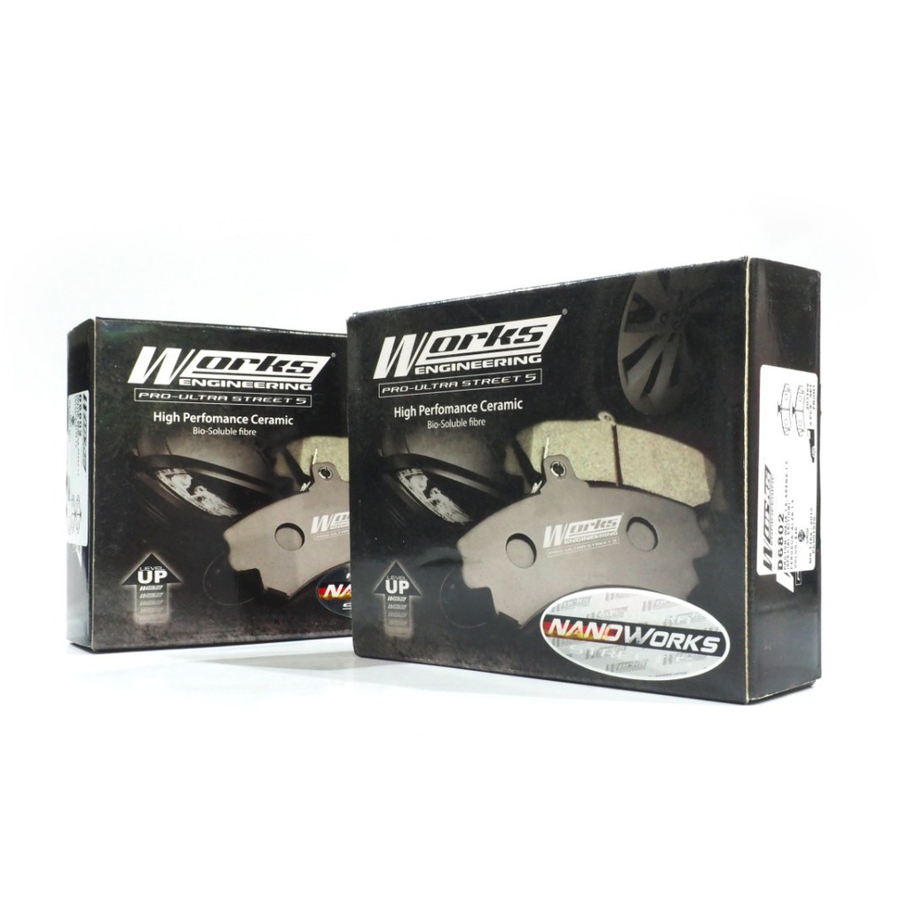 PROTON EVO 2/3 TWIN POT PAJERO 3.0 V6 92/95 ด้านหน้า - Works Nano Works ผ้าเบรค