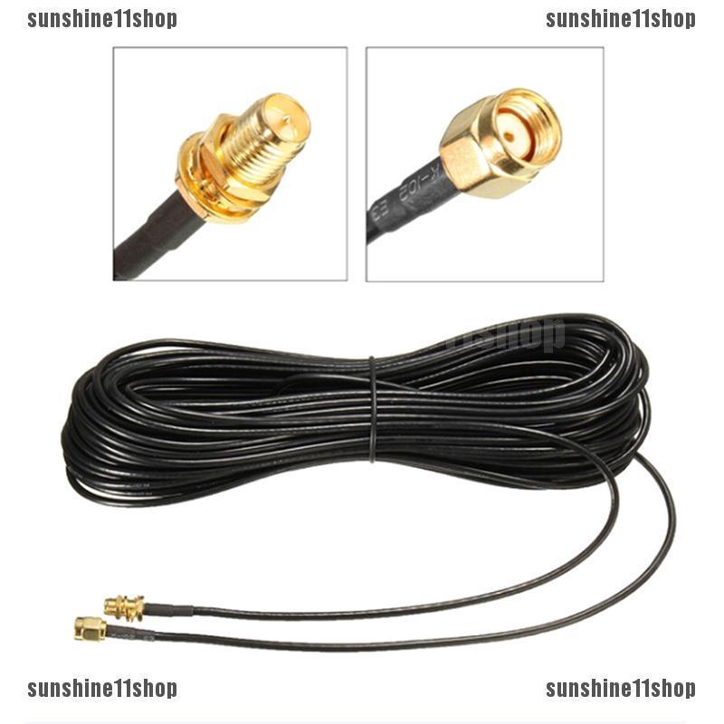 1PC 20m WiFi router antenna extension cable cord RG174 RPSMA male to