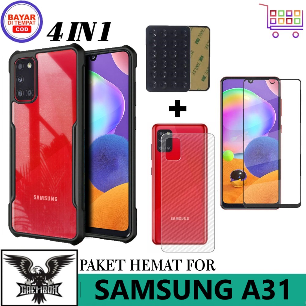 SAMSUNG GALAXY A31 SOFT CASE ARMOR ฟรีกระจกนิรภัย + GARSKIN และ OCTOPUS