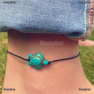 Happybay สร้อยข้อเท้าสีเขียวขุ่น สไตล์โบโฮ สําหรับสร้อยข้อเท้า