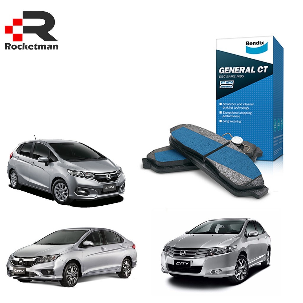 ผ้าเบรคหน้า BENDIX HONDA CITY JAZZ TMO T9A TOO GN2 GN3 GM6 FREED ULTIMATE GENERAL CT