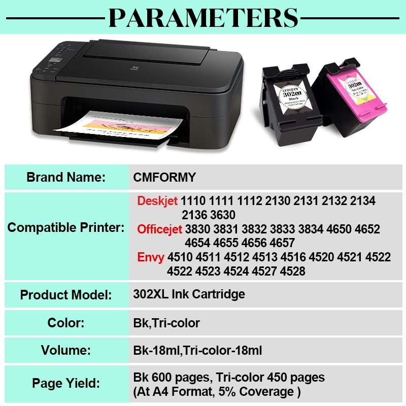 Royek 302 For HP 302 Ink Cartridge HP 302 HP302 XL Remanufactured ...