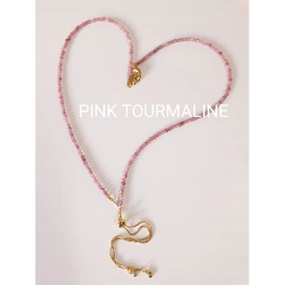 สายคล้องแมส หินนำโชค016 "PINK TOURMALINE " "พิ้งทัวร์มารีน"