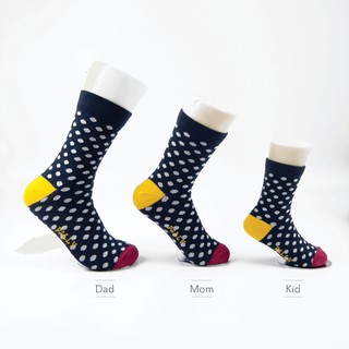 PALLY ถุงเท้าครอบครัว ลายจุด Polka Dot Design (Limited Edition)