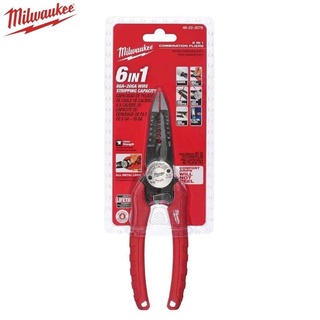 MILWAUKEE NO.48-22-3079 Combination Pliers 6 in 1 คีมปากตรง อเนกประสงค์ Factory Gear By Gear Garage