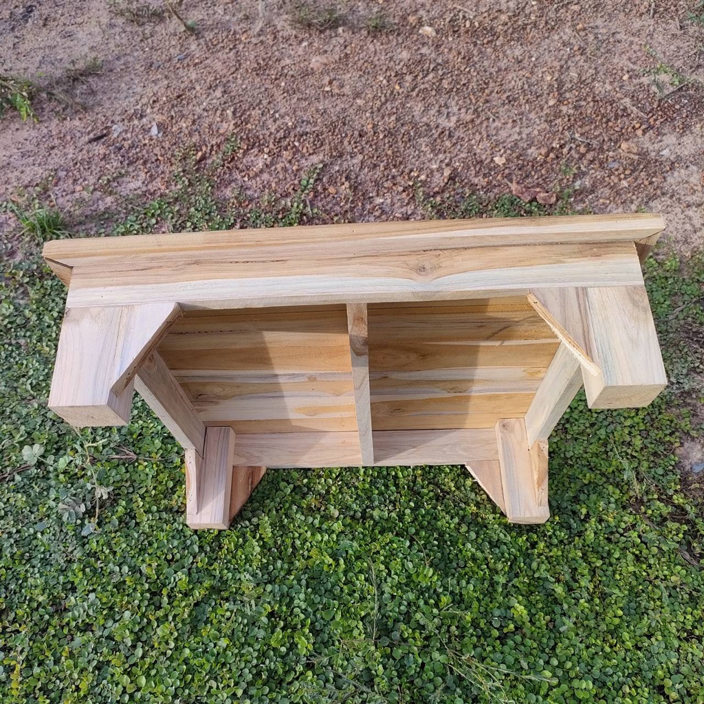 โต๊ะวางตู้เย็นเล็ก ไซส์45x45x12และ45x45x20ซม 45x45x30ซม  ขนาดไม้หนามากขาเต็มแข็งแรงไม้สักแท้ๆๆเลยประกอบสำเร็จพร้อมใช้งาน - รูปที่ 4