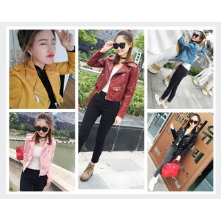 รหัส 55 🤗 พร้อมส่ง 🤗 เสื้อหนัง PU Hi quality งานป้าย ZARA คร่า รีวิวเพียบคร่า เสื้อหนังกันหนาว กันลม เสื้อหนังต่างประเทศ