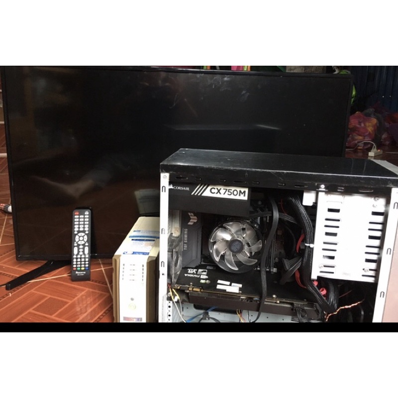 ชุดคอม core i7 10700kf/ mb asus tuf gaming b560m-plus/ graphic 1070ti 8gig/ +led tv 43นิ้ว