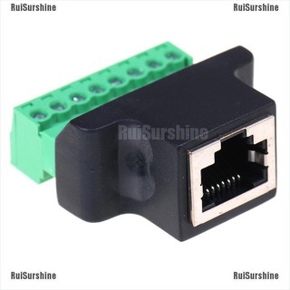 Ruisurshine rj 45 female to screw terminal 8 pin ขั้วต่อสายเคเบิลอีเธอร์เน็ต