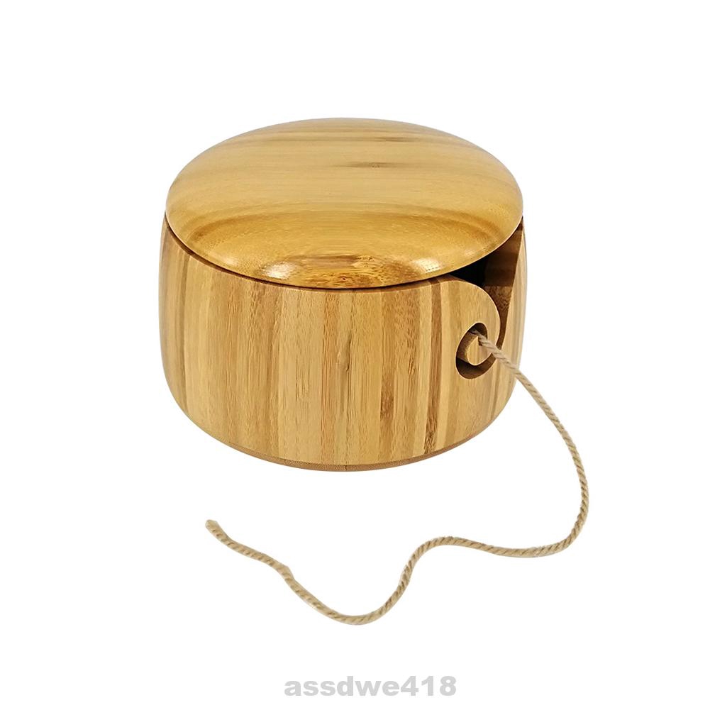 Crochet Holes Needlework Storage Wooden Yarn Bowl assdwe418.th ThaiPick