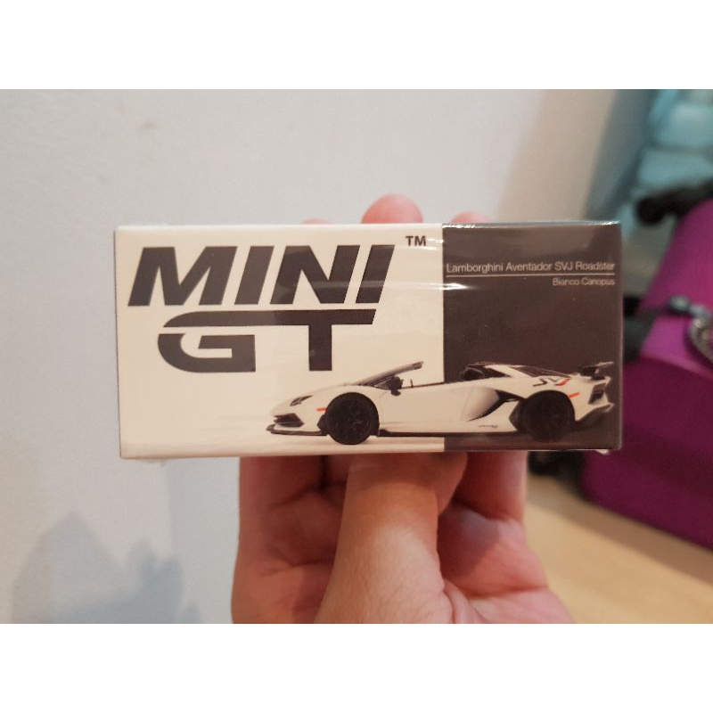 Mini GT : Lambroghini Aventador SVJ Roadster สีขาว