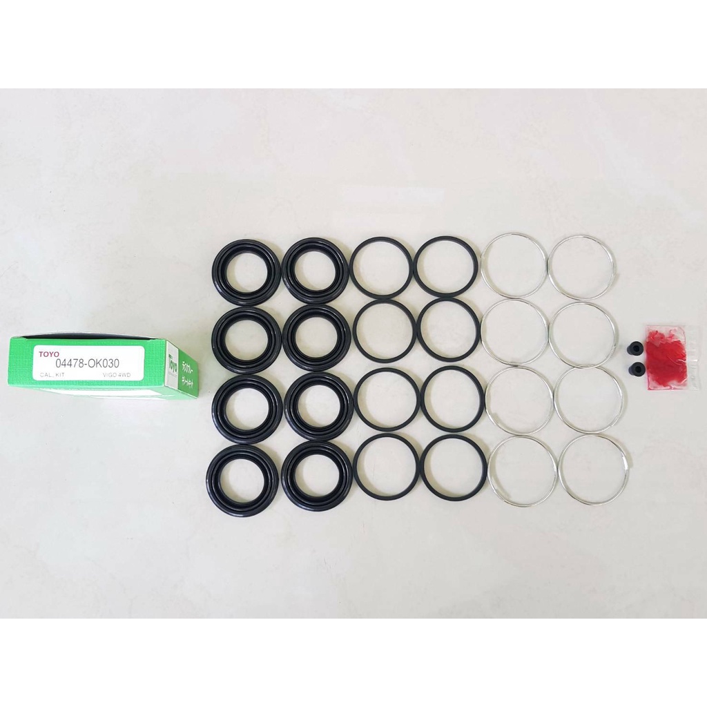 ชุดซ่อมยางดิสเบรคหน้า TOYOTA VIGO 1KD,2KD, ฟอร์จูเนอร์,4WD ปี2004-2007 ยี่ห้อ TOYO JAPAN ชุดละ380บาท