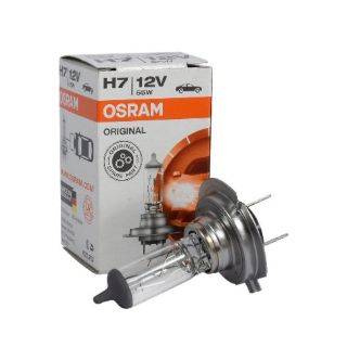 หลอดไฟ H7 12V 55W OSRAM แท้100% หลอดไฟหน้าหน้ารถยนต์และรถกระปะ