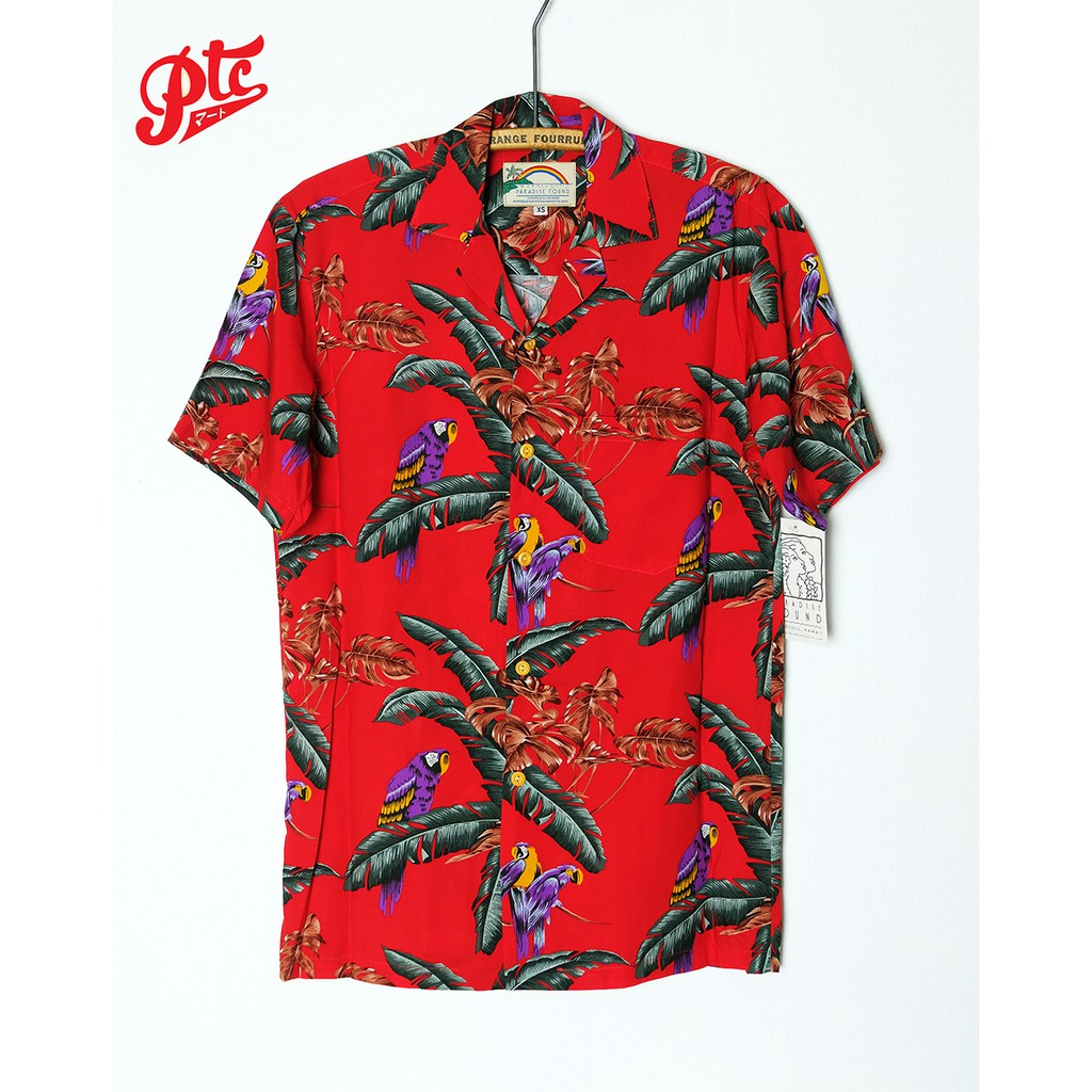 เสื้อฮาวาย PARADISE FOUND JUNGLE BIRD - "MAGNUM P.I. SHIRT" RED