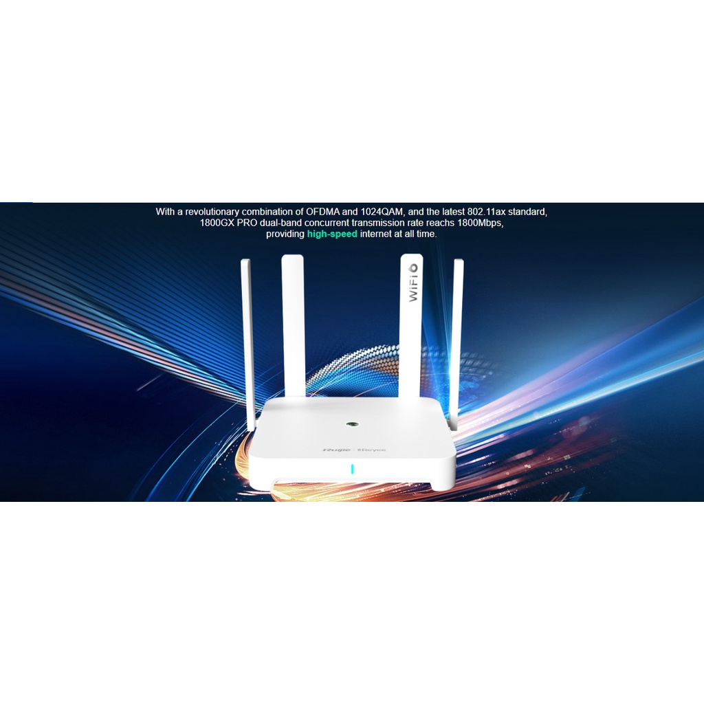 Ruijie RG-EW1800GX PRO 1800M Wi-Fi 6 Dual-band Gigabit Mesh Router