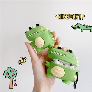 พร้อมส่ง🦖 AirPods case Gen 1,2 - Pro เคสแอร์พอดจรเข้ i9s, i11, i12 ใส่ได้ เคสนิ่ม เคสหูฟัง เคสก๊อตซิล่า Godzilla