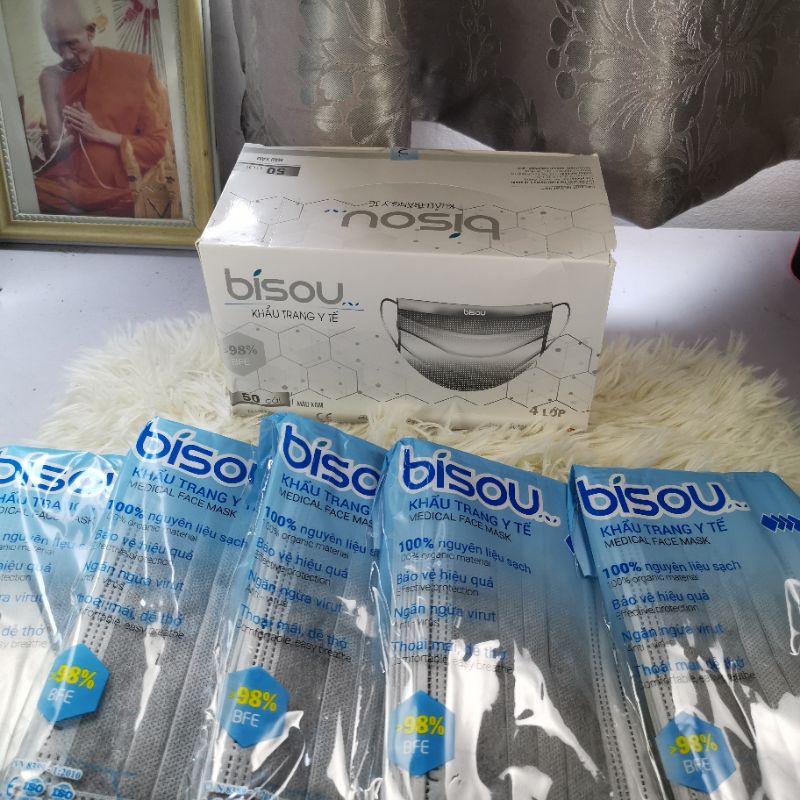 🎉หน้ากากอนามัย​กรอง4ชั้น​🎉 50ชิ้น/กล่อง​ แมสเนื้อนุ่ม