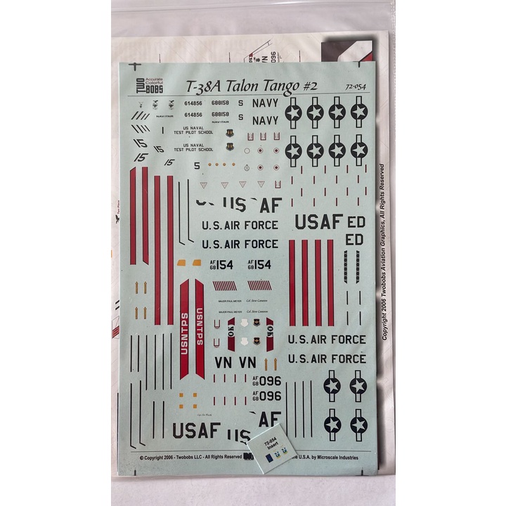 TWOBOBS 72-054 T-38A Talon Tango 2 1/72 - DECAL