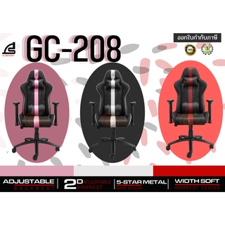 GAMING CHAIR (เก้าอี้เกมมิ่ง) SIGNO E-SPORT BOOZER  (GC-208) ERGONOMIC &amp; DURABLE DESIGN (1Y)