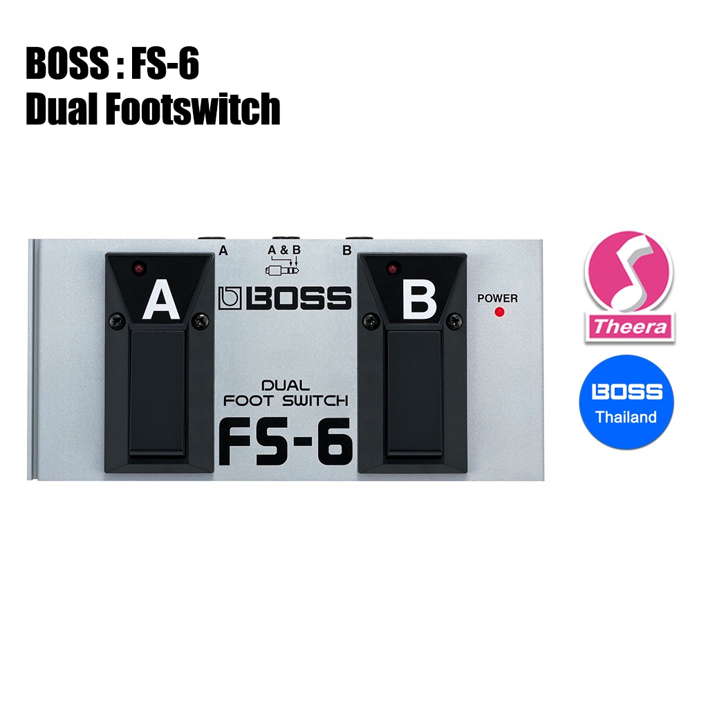 BOSS FS-6 Dual Footswitch Pedal ฟุ๊ตสวิตช์ สำหรับ ตู้แอมป์และเอฟเฟกต์ BOSS ของแท้จากตัวแทนจำหน่ายในป