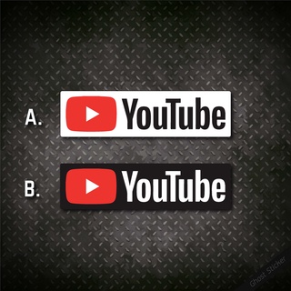 สติกเกอร์Youtube สติกเกอร์แต่งรถ แต่งมอเตอร์ไซค์ งานพิมพ์ หลายขนาด