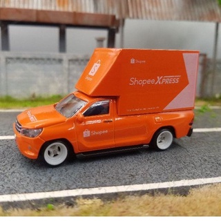 โมเดลรถเหล็ก Majorette hilux revo ทำเป็นรถ Shopee express