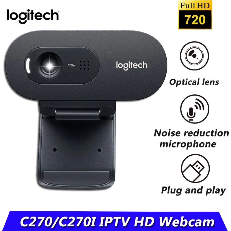 ใหม่อัพเกรด Logitech C270i IPTV HD เว็บแคมไมโครโฟนในตัว USB2.0 มินิคอมพิวเตอร์สำหรับ PC แล็ปท็อปวิดีโอโทร