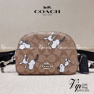 COACH C4590 COACH x PEANUTS MINI SERENA CROSSBODY IN SIGNATURE CANVAS WITH SNOOPY PRINT มาจ้าแม่ มาหนักๆอีกแล้ว