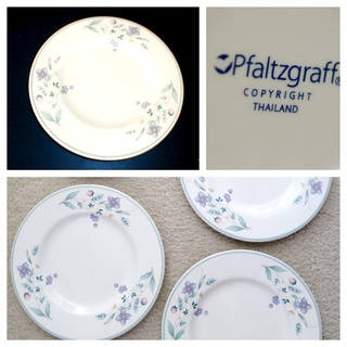 (K010)  Pfaltzgraff April salad/dessert plates จานเซรามิกกลม ขนาด 8 นิ้ว ลาย April ส่งออก