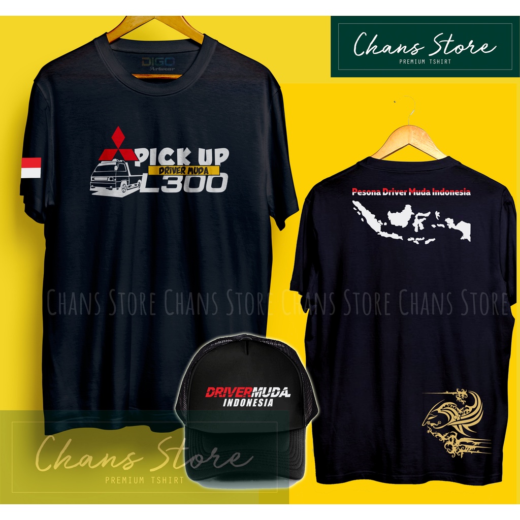 L300 Pickup เสื้อยืด Young Driver Bonus หมวกพิเศษ Chans Store