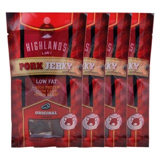 Highlands Jerky 4 ซอง เนื้อหมูอบแห้งรสต้นตำรับ