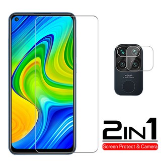 2 IN 1 กระจกนิรภัยกันรอยเลนส์กล้อง HD สําหรับ Xiaomi Redmi 9A Redmi Note 9s Note 9 Pro Max Note 8 Pro K20 8 8A 7A