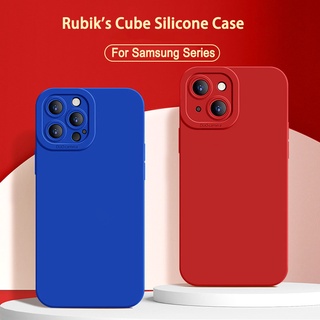 เคสซิลิโคนแบบอ่อน Samsung Galaxy A70 A51 A32 4G A72 5G A21s A10s A30 A20 A20s A11 กันกล้อง เคสมือถือ ไตล์เรียบง่ายสำหรับ TPU สีพื้น สำหรับ