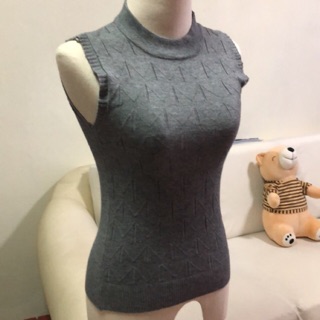 เสื้อไหมพรมแขนกุด เนื้อนุ่มเนื้อดี ทรงสวย ไม่โป้