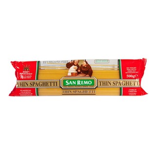San Remo Thin Spaghetti 500gm ซานเรโมสปาเก็ตตี้เส้นบาง 500 กรัม