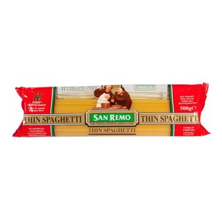 San Remo Thin Spaghetti 500gm ซานเรโมสปาเก็ตตี้เส้นบาง 500 กรัม